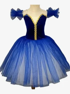 Ballet Dance Costumes Red Girl's Kid's Ballerina Ruffles Lace Polyester Dress Dancing Wear