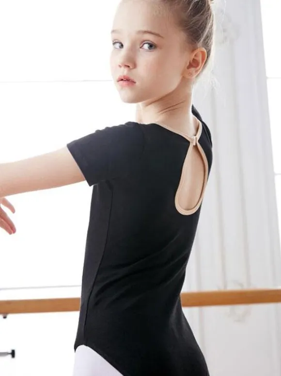 Ballet Dress Green Women's Kid's Ballerina Pleated Cut Out Color Block Shaping Lycra Spandex Jumpsuit Jumpsuit dancing wear