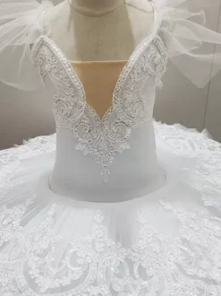 Ballet Dress Red Women's Adult's Ballerina Sequins Lace Lace Polyester Dress Set Performance Wear