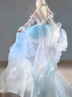 Ballet Sweet Lolita Dress Long Sleeves Bows Black Lolita Dress With Train