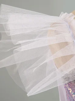 Ballet Dance Costumes Lavender Women's Kid's Ballerina Ruffles Lace Polyester Dress Dancing Wear