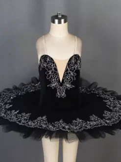 Ballet Dance Costumes Red Adults Kid's Ballerina Ruffles Lace Polyester Dress Dancing Wear