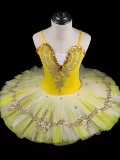 Ballet Dress Purple Girl's Kid's Ballerina Lace Applique Sequins Dress Performance Wear