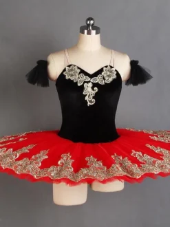 Ballet Dress White Women's Adult's Ballerina Ruffles Lace Polyester Dress Set Performance Wear