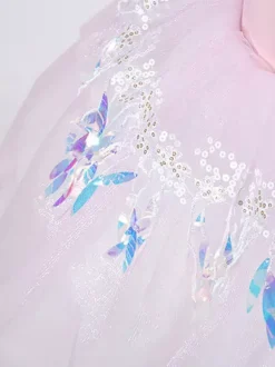 Ballet Pink Girl's Kid's Lace Applique V-Neck Ballerina Polyester Dress Dancing Wear