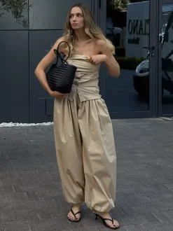 Balloon Pants With Elastic Waist Design For Women 2026