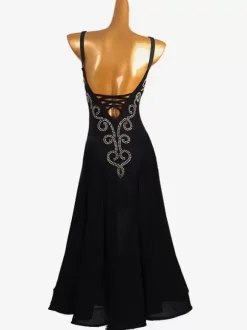 Ballroom Dance Costumes Black Women's Sexy Lycra Spandex Dress Dance Dress