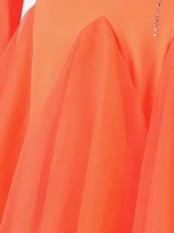 Ballroom Dance Costumes Orange Women's Lycra Spandex Dress Flowers Dance Wear