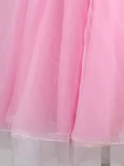 Ballroom Dance Costumes Pink Women's Elegant Lycra Spandex V-Neck Sequins Dress Dance Dress