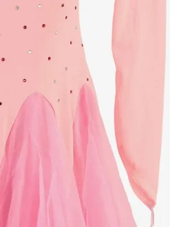 Ballroom Dance Costumes Pink Women's Sexy Lycra Spandex Tunic Dress Dance Dress