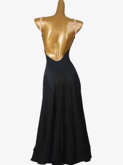 Ballroom Dance Costumes Royal Blue Women's Sexy V-Neck Lycra Spandex Dress Backless Dance Dress