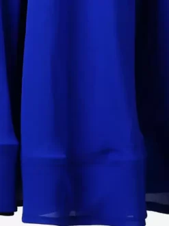 Ballroom Dance Costumes Royal Blue Women's Sexy V-Neck Lycra Spandex Dress Backless Dance Dress