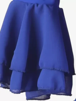 Ballroom Dance Costumes Royal Blue Women's Jewel Neck Lycra Spandex Dress Flowers Dance Dress