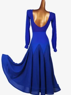Ballroom Dance Dress Costumes Royal Blue Women's Lycra Spandex Dress
