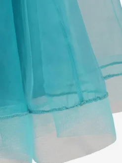 Ballroom Dance Dress Costumes Cyan Blue Women's Lycra Spandex Set Dress Dancing Wear