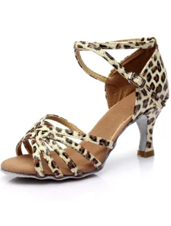 Ballroom Dance Shoes Latin Dance Shoes Satin Cirss Cross Ballroom Shoes For Women
