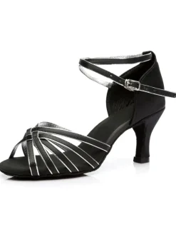 Ballroom Dance Shoes Latin Dance Shoes Satin Cirss Cross Ballroom Shoes For Women