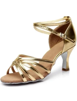 Ballroom Dance Shoes Latin Dance Shoes Satin Cirss Cross Ballroom Shoes For Women