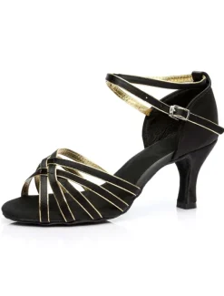 Ballroom Dance Shoes Latin Dance Shoes Satin Cirss Cross Ballroom Shoes For Women