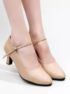 Ballroom Dance Shoes Women's Round Toe Mary Jane Dance Shoes