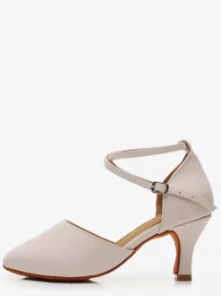 Ballroom Dance Shoes Women's Round Toe Criss Cross Latin Dance Shoes