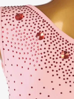Ballroom Dance Costumes Pink Women's Sexy Polyester Dancer Bodycon Dress Rhinestones Dance Wear