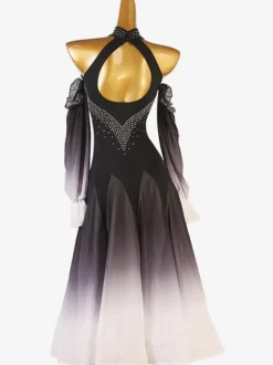 Ballroom Dance Costumes Purple Women's Lycra Spandex Dress Dancing Wear
