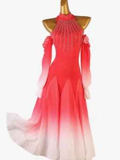 Ballroom Dance Costumes Purple Women's Lycra Spandex Dress Dancing Wear