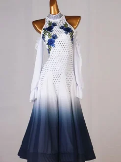 Ballroom Dance Costumes White Women's Lycra Spandex Dress dance dress