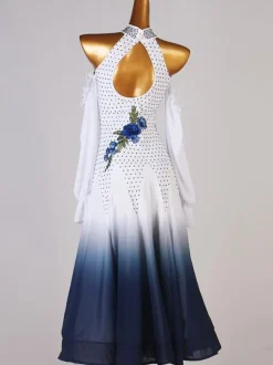 Ballroom Dance Costumes White Women's Lycra Spandex Dress dance dress