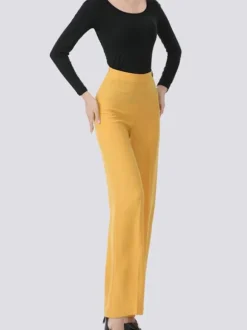 Ballroom Dance Costumes Yellow Women's Polyester Pants Dance Wear