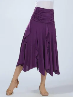Ballroom Dance Costume Women's Royal Blue Performance Maxi Skirt