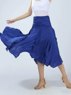 Ballroom Dance Costume Women's Royal Blue Performance Maxi Skirt
