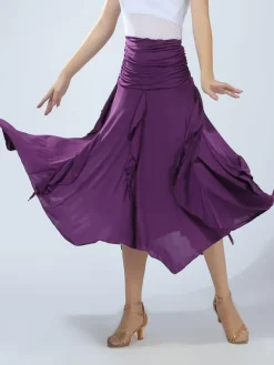 Ballroom Dance Costume Women's Royal Blue Performance Maxi Skirt