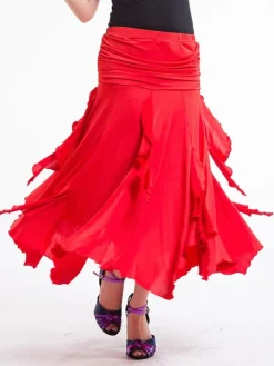 Ballroom Dance Costume Women's Royal Blue Performance Maxi Skirt