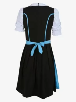 Beer Girl Costume Baby Blue Embroidered Dress Cotton Oktoberfest Costumes Halloween