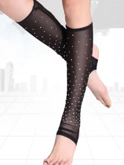 Belly Dance Accessories Black Tulle Socks For Women