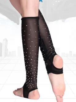 Belly Dance Accessories Black Tulle Socks For Women