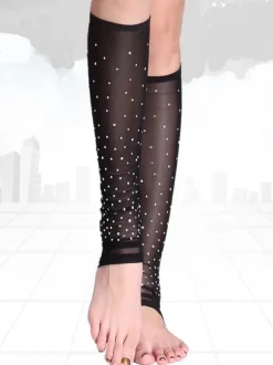 Belly Dance Accessories Black Tulle Socks For Women