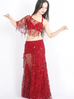 Belly Dance Costume 2 Piece Dancing Wear For Adult