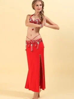 Belly Dance Costume Adult High Split Bollywood Dance Set