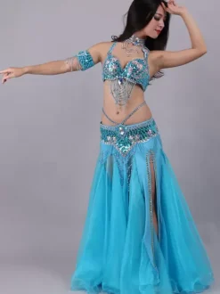 Belly Dance Costume Performance Women Dancing Wear 5-Piece Sets Outfit