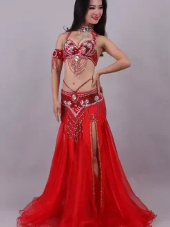 Belly Dance Costume Performance Women Dancing Wear 5-Piece Sets Outfit