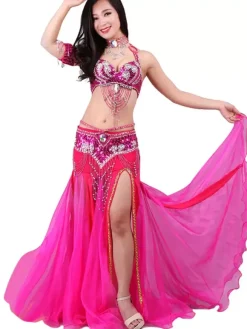Belly Dance Costume Performance Women Dancing Wear 5-Piece Sets Outfit
