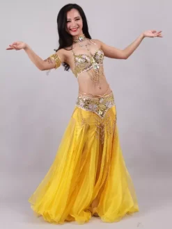 Belly Dance Costume Performance Women Dancing Wear 5-Piece Sets Outfit