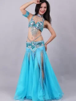 Belly Dance Costume Performance Women Dancing Wear 5-Piece Sets Outfit