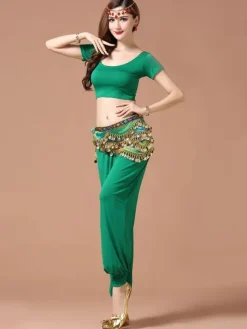 Belly Dance Costume Scarf Belt Blue Voile Bollywood Dancing Accessories