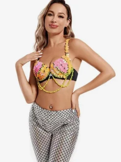 Belly Dance Pants Adult's Silver Set Polyester Sexy Women Dancing Wear