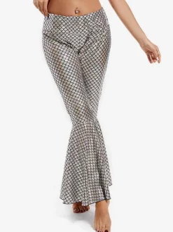 Belly Dance Pants Adult's Silver Set Polyester Sexy Women Dancing Wear