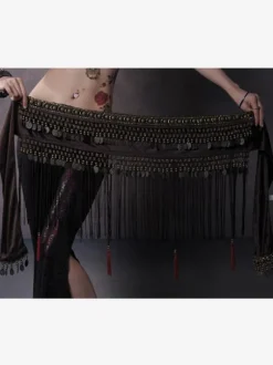 Belly Dance Waist Chain Adult's Fringe Red Accessory Polyester Sexy Women Performance Costume